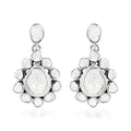 Polki Diamond Earrings in Platinum Over Sterling Silver 2.50 ctw - Sticky add to cart bar