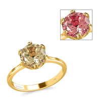 Doorbuster Certified & Appraised ILIANA 18K Yellow Gold AAA Turkizite Solitaire Ring 3.35 Grams 2.20 ctw