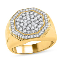 NY Closeout Diamond Ring in Vermeil YG Over Sterling Silver (Size 10.0) (10 g) 1.00 ctw