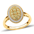 Natural Yellow and White Diamond Ring in Vermeil Yellow Gold Over Sterling Silver (Delivery in 10-12 Business Days) 0.50 ctw - Sticky add to cart bar