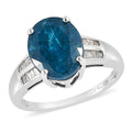 Malgache Neon Apatite and Diamond Ring in Platinum Over Sterling Silver 3.85 ctw - Sticky add to cart bar
