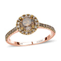 TLV Luxoro 10K Rose Gold Natural Champagne Diamond Cushion Shape Ring (Size 10.0) 1.00 ctw - Sticky add to cart bar