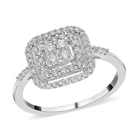 LUXORO 10K White Gold Lab Grown Diamond (G-H, SI) Ring (Size 10.0) 0.50 ctw