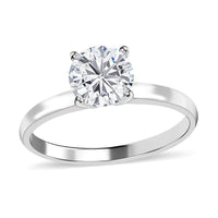 10K White Gold Diamond Solitaire Ring 3.50 Grams 1.25 ctw