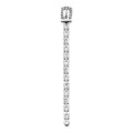 Natural White Zircon Adjustable Ring in Rhodium Over Sterling Silver (Size 5-10) 0.20 ctw - Sticky add to cart bar