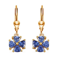 AAA Tanzanite Lever Back Earrings in Vermeil Yellow Gold Over Sterling Silver 3.00 ctw