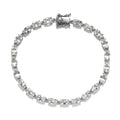 Mexican Hyalite Opal Tennis Bracelet in Platinum Over Sterling Silver (7.25 In) 8.40 ctw with Free UV Flash Light - Sticky add to cart bar