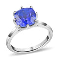 Doorbuster Certified and Appraised RHAPSODY 950 Platinum AAAA Tanzanite, Diamond (E-F, VS) Ring (6.43 g) 3.40 ctw - Sticky add to cart bar