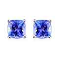 Certified & Appraised Rhapsody 950 Platinum AAAA Tanzanite Earrings, Platinum Solitaire Earrings, Tanzanite Studs 2.10 ctw - Sticky add to cart bar