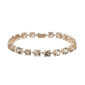 Doorbuster LUXORO 10K Yellow Gold Asscher Cut AAA Turkizite Link Bracelet (6.50 In) 3.20 Grams 12.15 ctw - Sticky add to cart bar