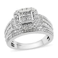 NY Closeout 14K White Gold Diamond H-I I2 Halo Ring 7.50 Grams 1.60 ctw - Sticky add to cart bar
