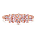 Luxoro I3 Natural Pink Diamond 0.50 ctw Art Deco Cluster Ring in 10K Rose Gold - Sticky add to cart bar