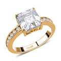 Asscher Cut Moissanite Ring in Vermeil Yellow Gold Over Sterling Silver 4.10 ctw - Sticky add to cart bar
