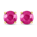 Iliana AAA Ruby 2.00 ctw Earrings in 18K Yellow Gold, Gold Solitaire Earrings, Gold Studs, Weddings Gifts - Sticky add to cart bar