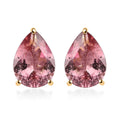 Luxoro 10K Yellow Gold AA Morro Redondo Pink Tourmaline Solitaire Stud Earrings 2.00 ctw - Sticky add to cart bar