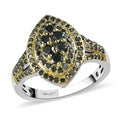Green Diamond Ring in Rhodium and Platinum Over Sterling Silver 1.00 ctw - Sticky add to cart bar