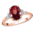 Luxoro 10K Rose Gold Premium Red Apatite and G-H I3 Diamond Ring (Size 10.0) 2.00 ctw (Del. in 15-20 Days) - Sticky add to cart bar