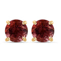 Luxoro 10K Rose Gold Premium Red Rose Apatite Solitaire Stud Earrings 1.85 ctw - Sticky add to cart bar
