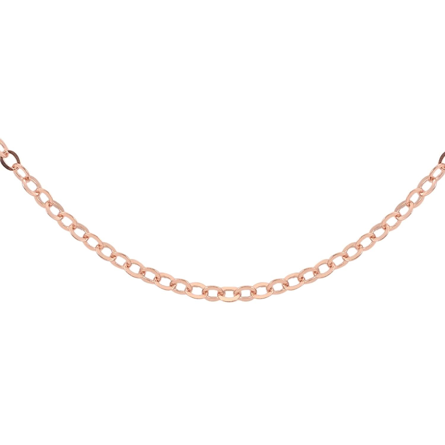 14K Rose Gold Over Sterling Silver Adjustable Bolo Rolo Chain 24 Inches 1.90 Grams