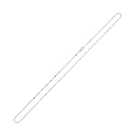 Rhodium Over Sterling Silver Curb Chain (20 Inches) (2 g)