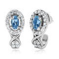 Santa Maria Aquamarine and White Zircon Earrings in Platinum Over Sterling Silver 0.85 ctw - Sticky add to cart bar