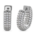 Simulated Diamond Huggie Hoop Earrings in Goldtone 1.00 ctw - Sticky add to cart bar