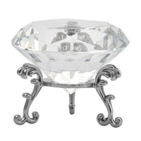 Transparent Crystal Craft Gem Ornaments in Silvertone (2.36")
