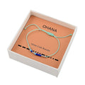 Blue Glass Beaded Bracelet in Cotton Cord (6.00 In) - Sticky add to cart bar