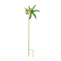 Green Solar Wind Spinner Stake - Hunningbird (11.8"x8.46"x36")