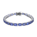 Color Change Fluorite Tennis Bracelet in Rhodium Over Sterling Silver (7.25 In) 11.90 Grams 25.35 ctw - Sticky add to cart bar