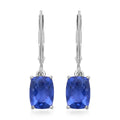 Color Change Fluorite Solitaire Lever Back Earring in Rhodium Over Sterling Silver 2.85 ctw - Sticky add to cart bar
