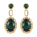 TLV KARIS African Malachite Earrings in 14K YG Over Sterling Silver and 18K YG Plated 23.15 ctw - Sticky add to cart bar