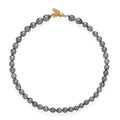 Tahitian Cultured Pearl and Chrome Diopside Dragon Necklace 18 Inches in Vermeil Yellow Gold Over Sterling Silver - Sticky add to cart bar
