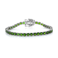 TLV American Natural Sleeping Beauty Turquoise, Moissanite Tennis Bracelet in Platinum Over Sterling Silver (8.00 In) (12 g) (Delivery in 5-7 Business Days) 13.40 ctw