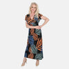 Black & Multi Palm Leaf Print