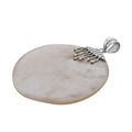 Mother Of Pearl Round Pendant in Sterling Silver - Sticky add to cart bar