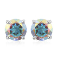 Mercury Mystic Topaz Solitaire Stud Earrings in Platinum Over Sterling Silver 1.90 ctw - Sticky add to cart bar