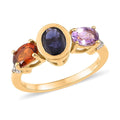 Catalina Iolite and Multi Gemstone Ring in Vermeil Yellow Gold Over Sterling Silver 1.50 ctw - Sticky add to cart bar