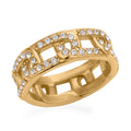 Austrian Crystal Ring in ION Plated YG Stainless Steel - Sticky add to cart bar