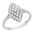 Simulated Diamond Marquise Shape Ring in Rhodium Over Sterling Silver - Sticky add to cart bar