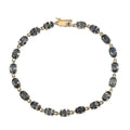 LUXORO 14K Yellow Gold AAA Natural Parti Sapphire Tennis Bracelet (6.50 In) (3.25 g) 11.00 ctw - Sticky add to cart bar