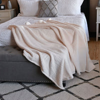 HOMESMART Orange Microfiber Sherpa Blanket