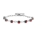 Karis Mozambique Garnet Bracelet in Platinum Bond (6.50 In) 3.50 ctw - Sticky add to cart bar