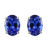 ILIANA 18K White Gold AAA Tanzanite Stud Earrings 2.10 ctw