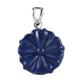 Freshened Lapis Lazuli Carved Fancy Pendant in Sterling Silver 13.25 ctw - Sticky add to cart bar