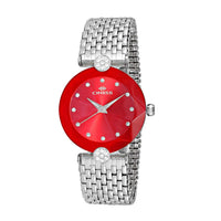 ONISS Austrian Crystal Swiss Movement Sunray Black Dial Watch in Stainless Steel Strap (42.50 mm)