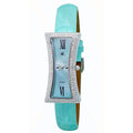 ADEE KAYE Austrian Crystal Japan Quartz Movement Blue MOP Dial Watch in Blue Leather Band (25 mm) - Sticky add to cart bar