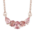 Blush Tourmaline Fancy Necklace 18 Inches in Vermeil Rose Gold Over Sterling Silver 0.75 ctw - Sticky add to cart bar