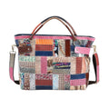 Rainbow Color Genuine Leather Tote Bag (16.9"x5.9"x12.6") with Handle Drop and Detachable Shoulder Strap - Sticky add to cart bar