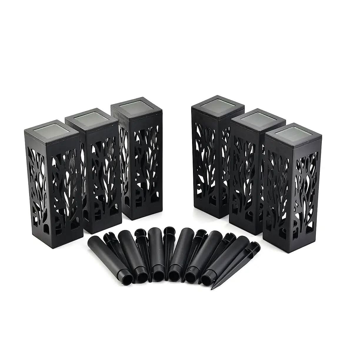 Set of 6pcs Black Garden LED Light